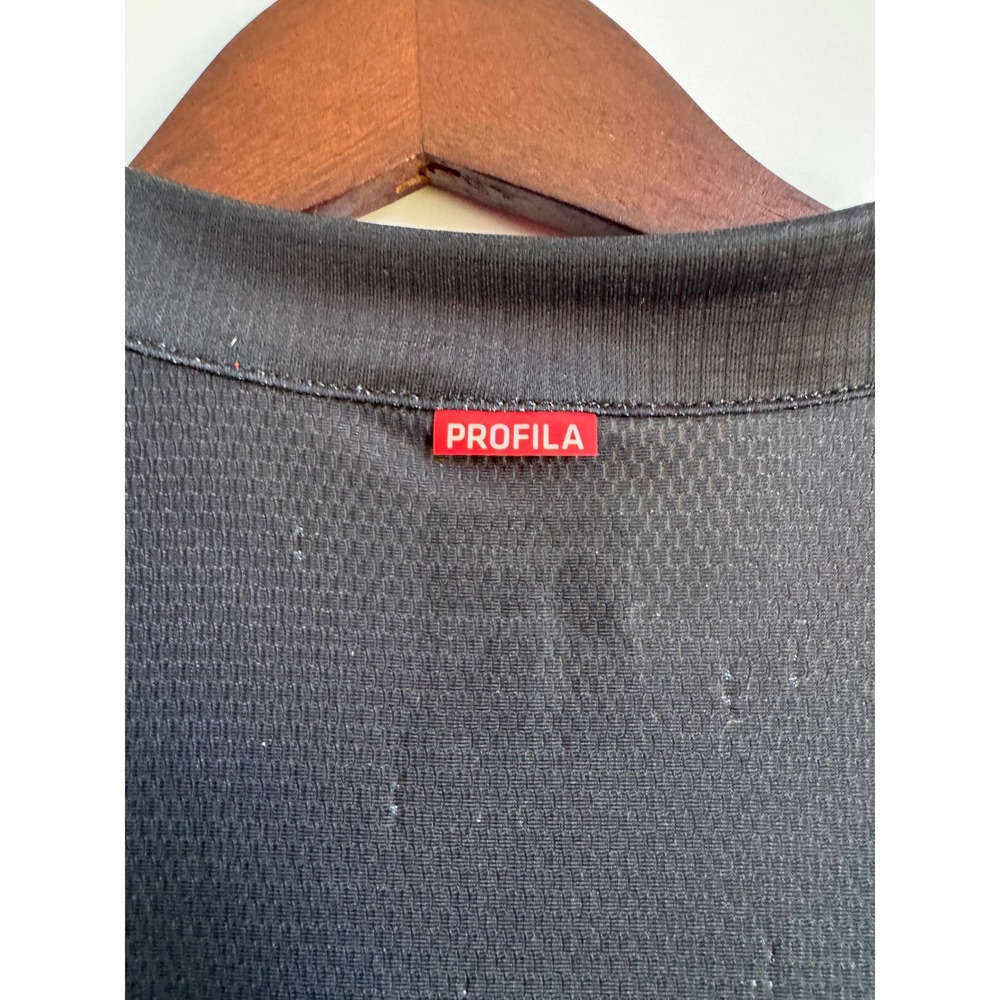 Trek Bontrager Mens XL Cycling Jersey Black Grey Striped Short Sleeve Profila - Picture 3 of 7
